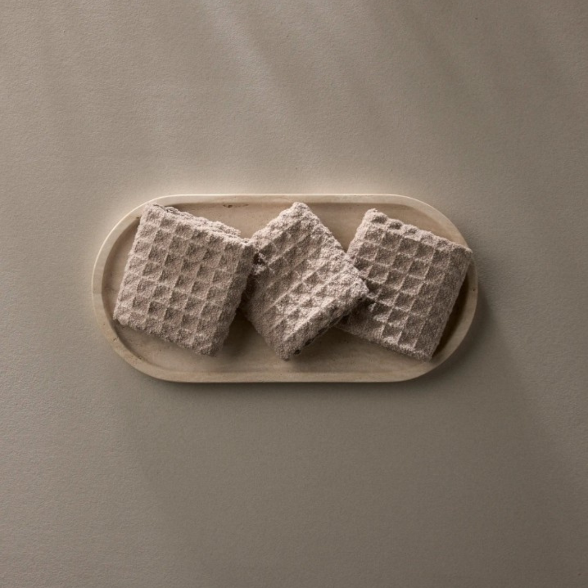 Geometry Taupe Waffle Wash Cloths, 3pk