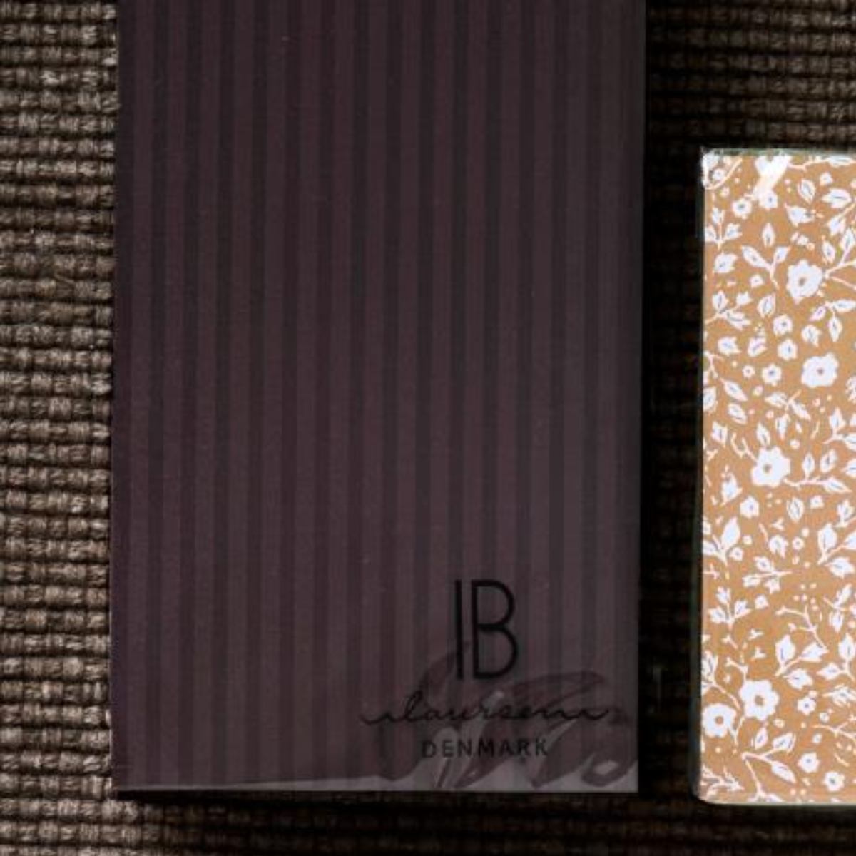 Tone-in-Tone Napkins, 10x20cm 16pk - Mocca Stripe