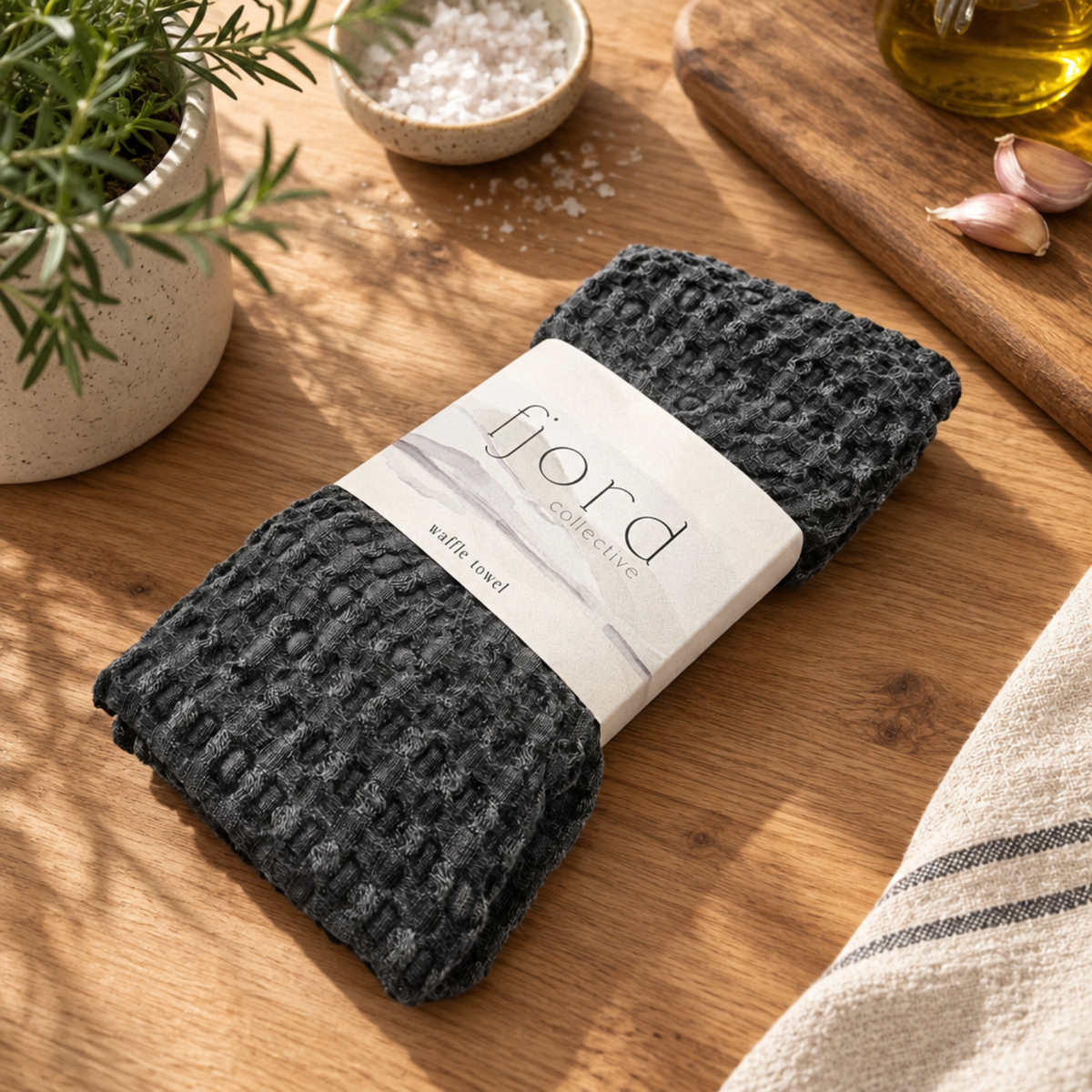 Slate Signature Waffle Towel