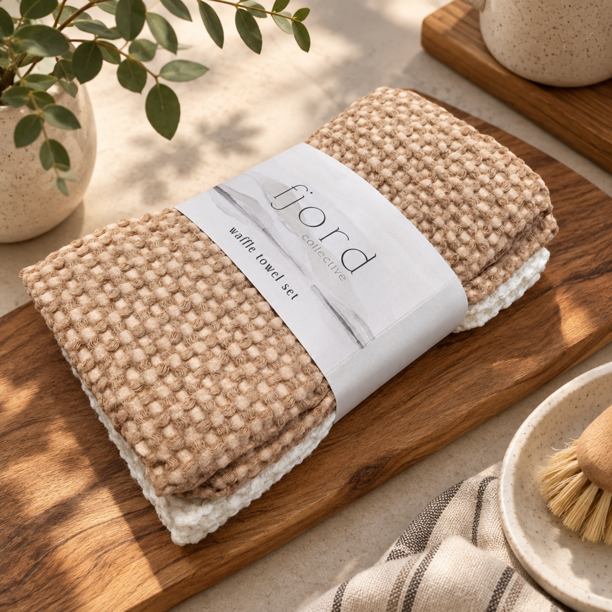 Blush Classic Waffle Towel Set