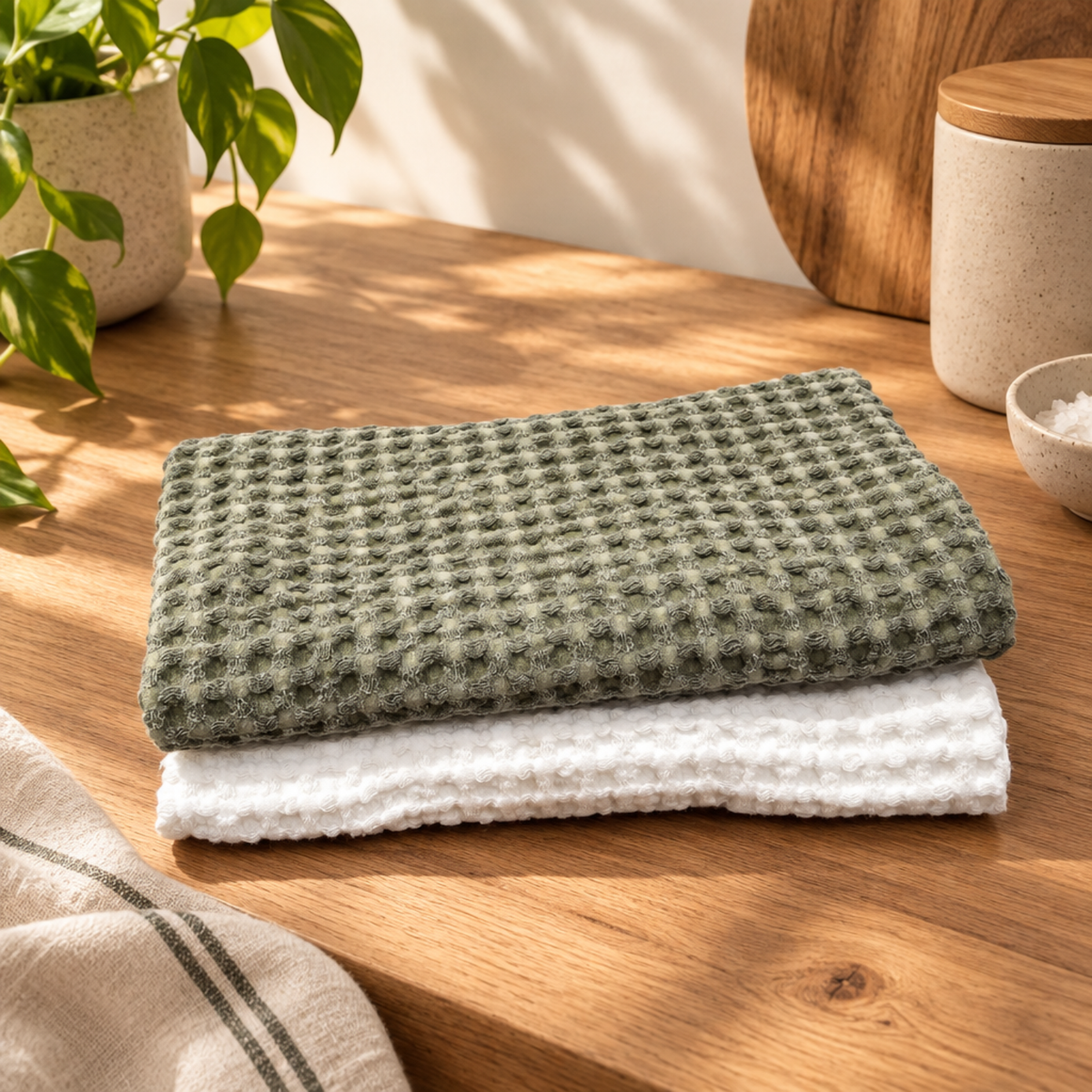 Fern Classic Waffle Towel Set