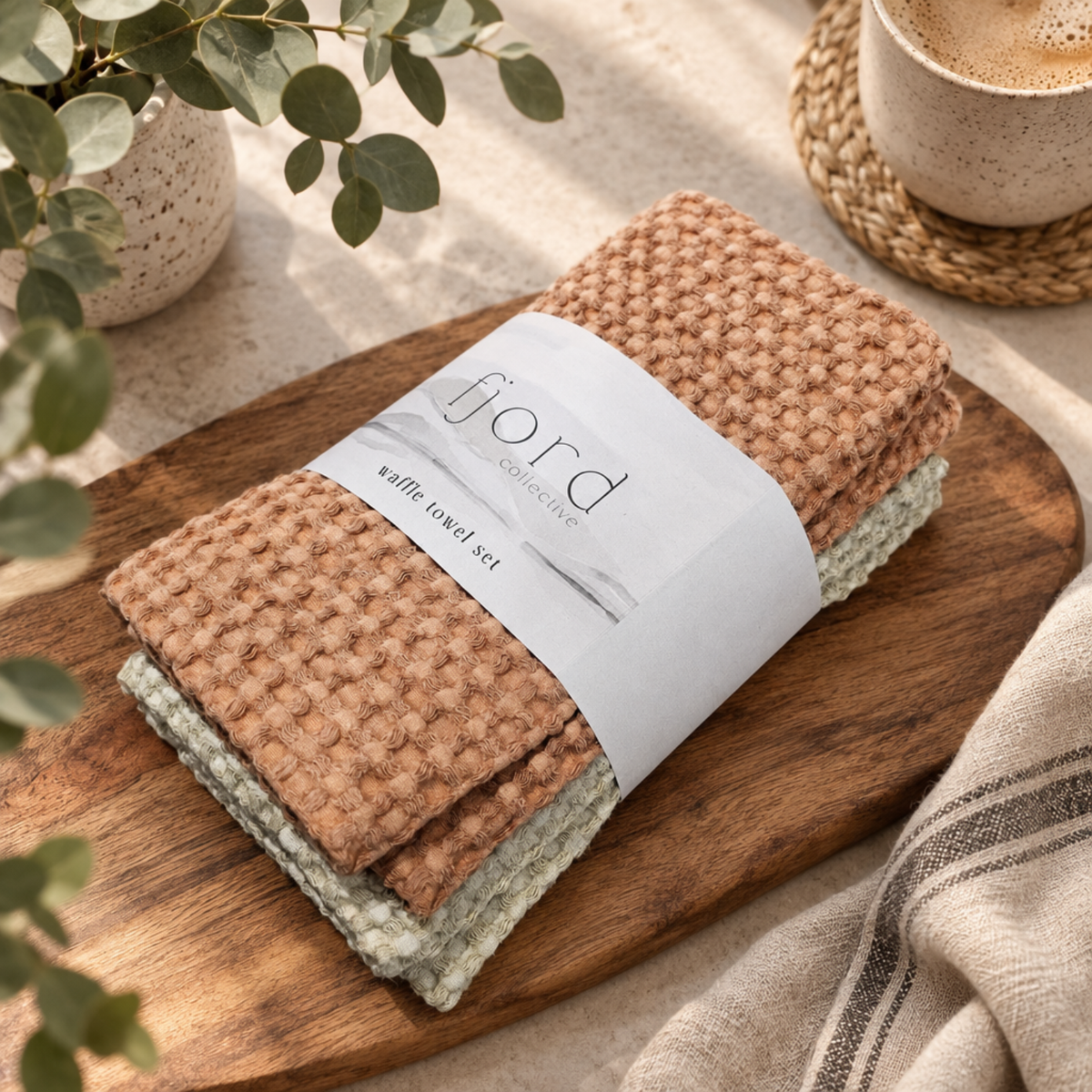 Clay Classic Waffle Towel Set