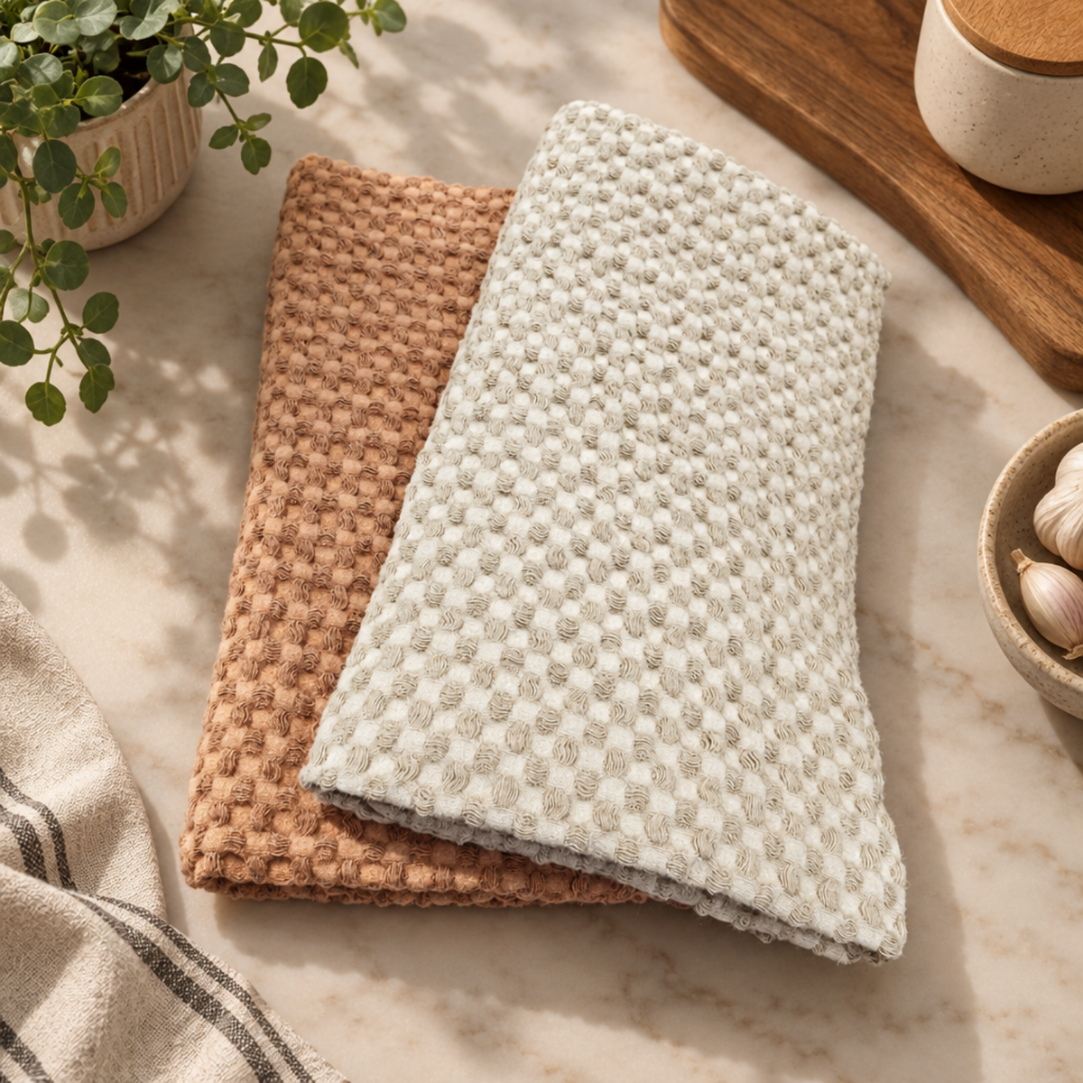 Clay Classic Waffle Towel Set