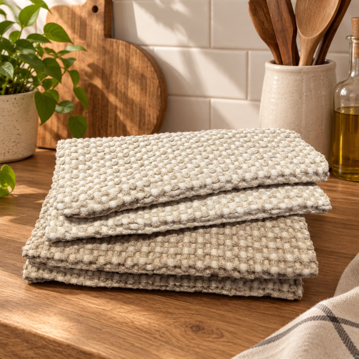 Mushroom Classic Waffle Towel Set