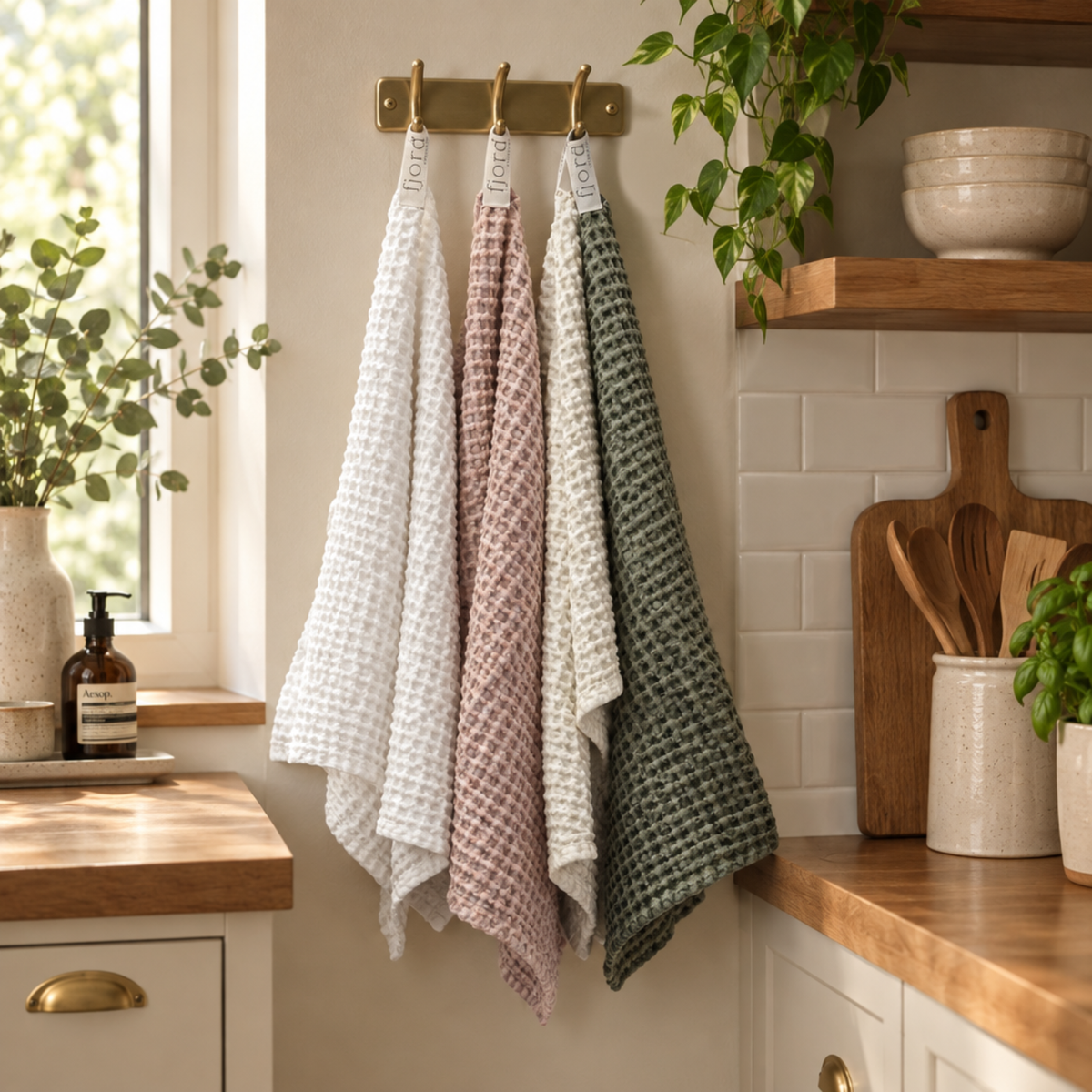 Blush Classic Waffle Towel Set