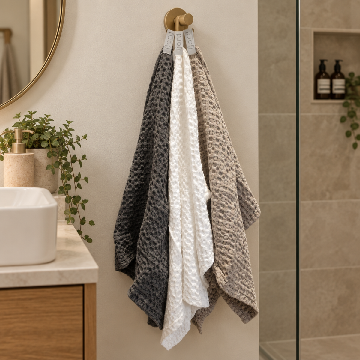 Slate Signature Waffle Towel