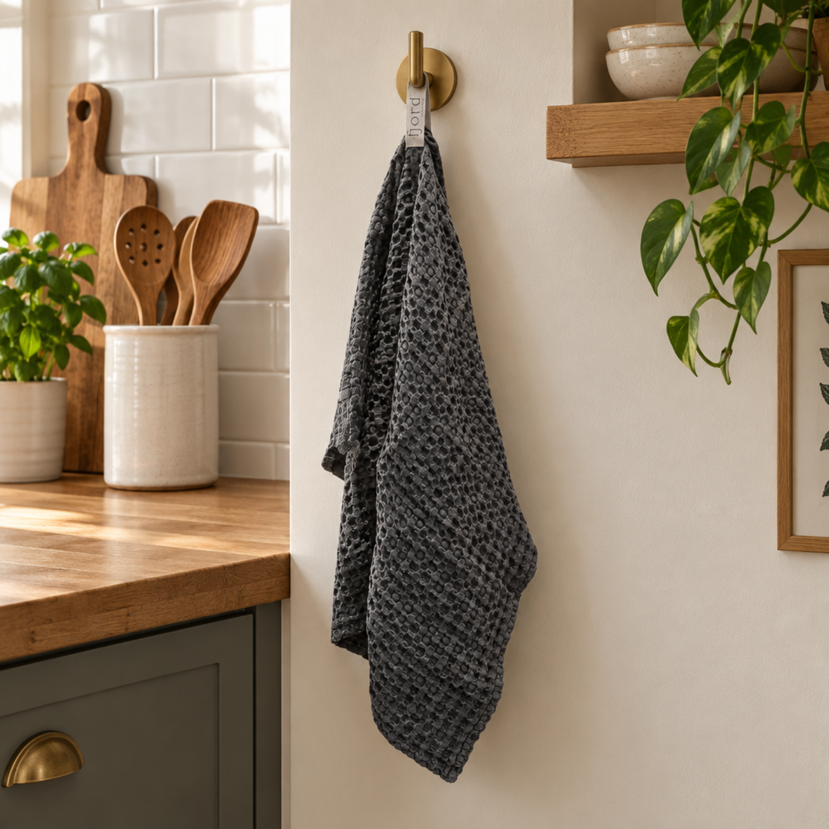 Slate Signature Waffle Towel