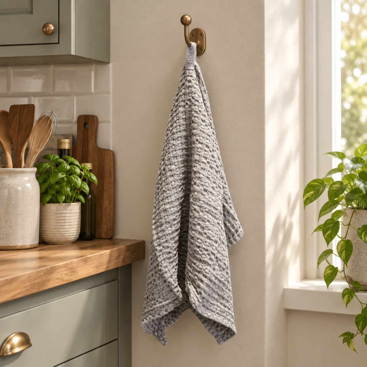 Mushroom Signature Waffle Towel