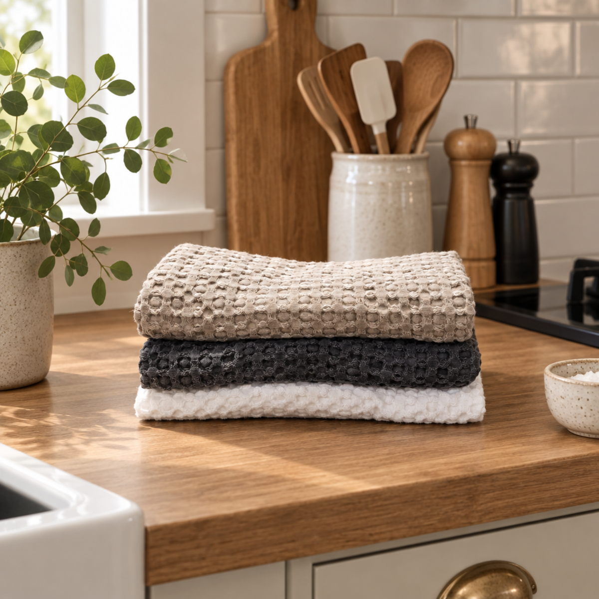 Slate Signature Waffle Towel