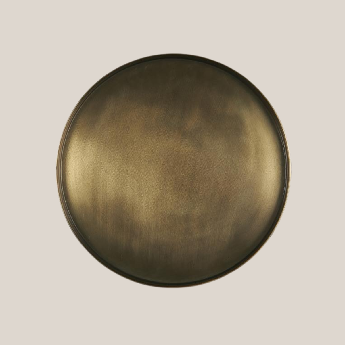 Halo Metal Tray, 22cm in Gold Finish