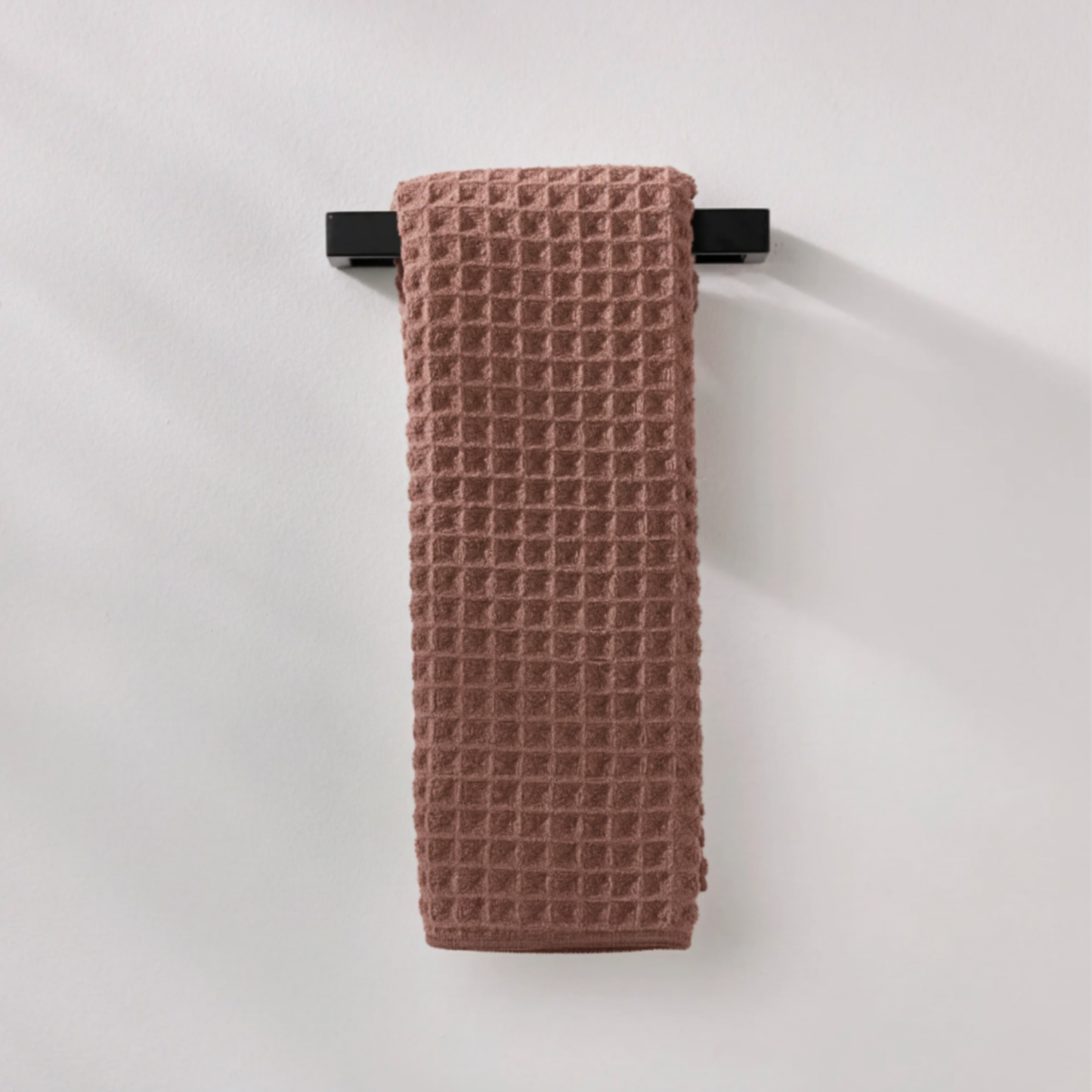 Geometry Dusty Rose Waffle Hand Towel