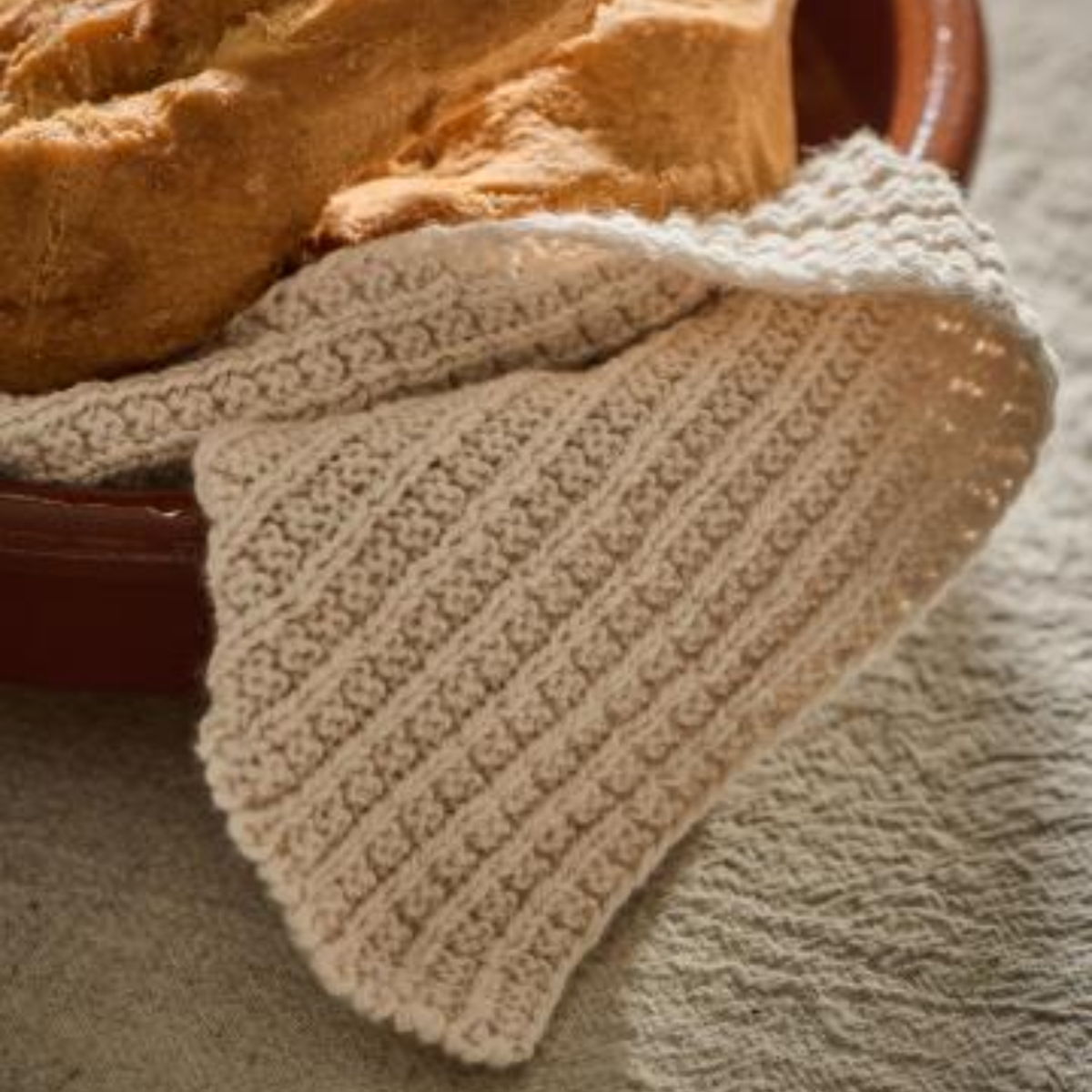 Mynte Knitted Dishcloth - Ivory