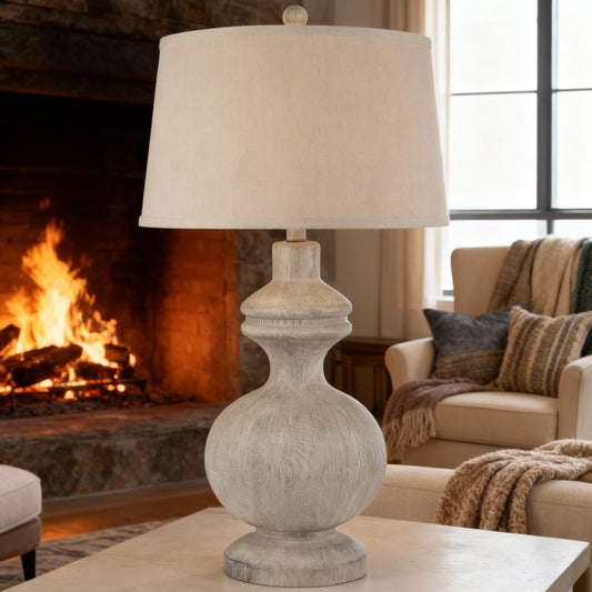 Amorie Table Lamp With Linen Shade