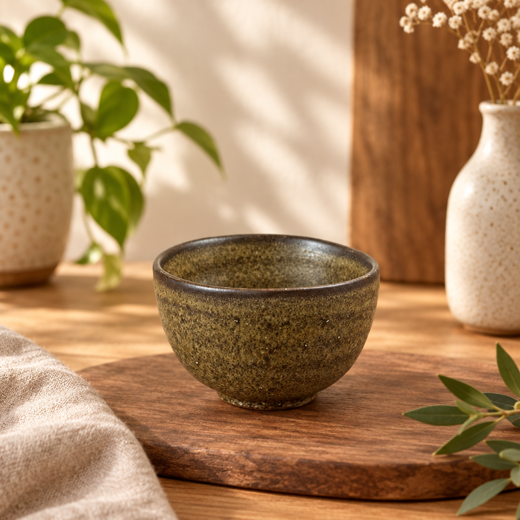 Earthy Brown Speckle Small Dip Bowl